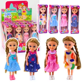 Mini baba hosszú hajjal és ruhával 15 cm-es mix