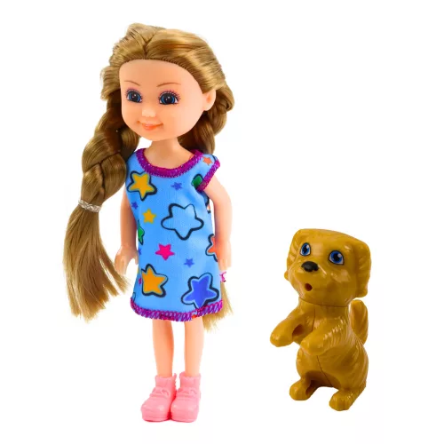 Mini Baba Ruhában Kutyával Szett 14.5cm Mix