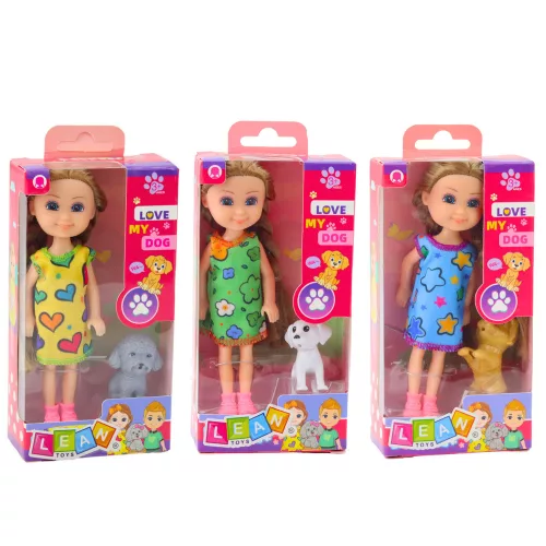 Mini Baba Ruhában Kutyával Szett 14.5cm Mix