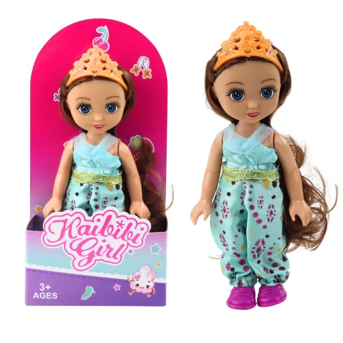 Mini Hercegnő Baba Koronával Díszített Ruha 17cm Mix
