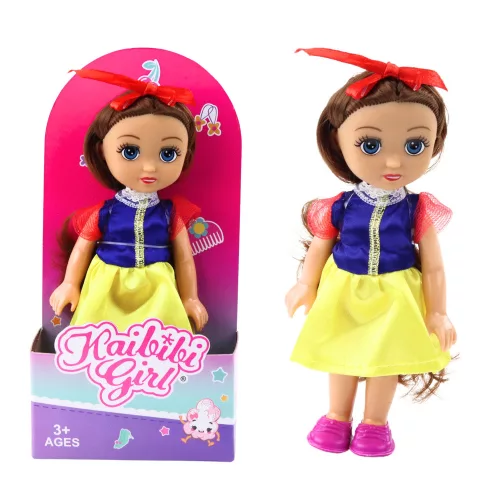 Mini Hercegnő Baba Koronával Díszített Ruha 17cm Mix