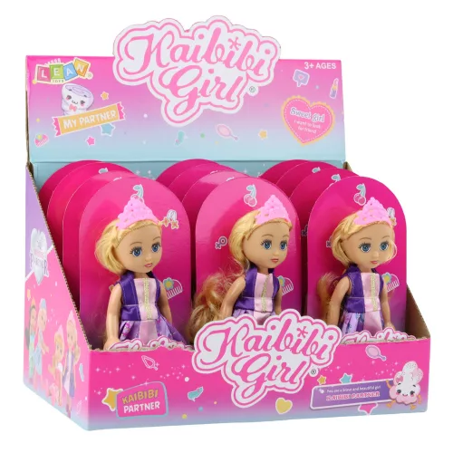 Mini Hercegnő Baba Koronával Díszített Ruha 17cm Mix