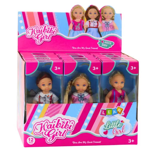 Kaibibi Mini Baba Hosszú Hajú Színes Ruha 12 cm Mix
