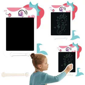 Jelölő, rajztábla, LCD íróceruza, egyszarvú, fehér