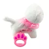 Interaktív cica pórázon Rózsaszín fodros Csingiling sétál nyávog