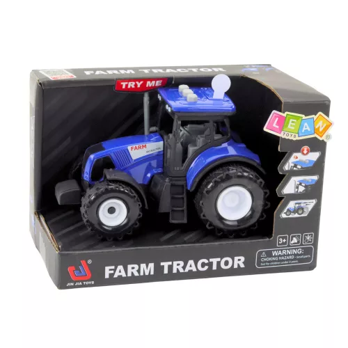 Mezőgazdasági traktor mezőgazdasági lámpák kéken szólnak 1:36