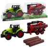 Mezőgazdasági traktor HDS pótkocsival rönkök szállításához