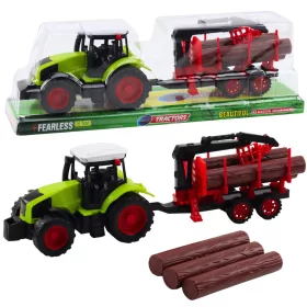   Mezőgazdasági traktor HDS pótkocsival rönkök szállításához