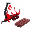 Mezőgazdasági traktor HDS pótkocsival rönkök szállításához