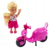 Mini baba szett baba roller sisak rózsaszín