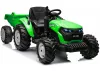 HC-306 akkumulátoros traktor pótkocsival, világoszöld, 24V