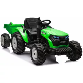   HC-306 akkumulátoros traktor pótkocsival, világoszöld, 24V