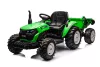 HC-306 akkumulátoros traktor pótkocsival, világoszöld, 24V