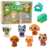 Figurakészlet Gumi kutyáknak Nyikorgó Kennel Szállító 6 db