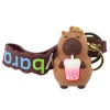 Kulcstartó Capybara figura csésze medállal és karabiner gyűrűvel