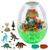 DIY kreatív dinoszaurusz terrárium készlet hangvezérlésű éjszakai fénnyel