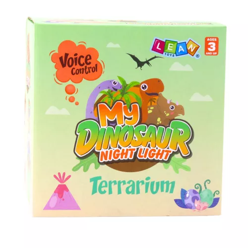 DIY kreatív dinoszaurusz terrárium készlet hangvezérlésű éjszakai fénnyel