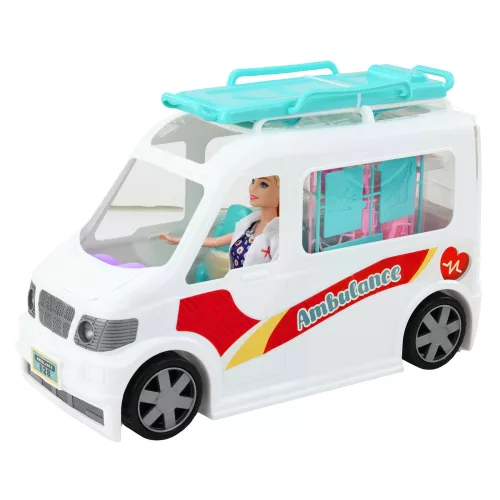 Mobil kórházi mentő hordágyon 2 az 1-ben babadoktor kiegészítőkkel