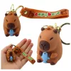 Kulcstartó Capybara figura medál karabiner gyűrű mix