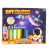 3D barkács űrfestő készlet 6 festék medál 12 db.