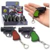 Mini pisztoly revolver kulcstartó kütyü LED fény lézer 6,5 cm