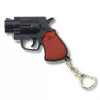 Mini pisztoly revolver kulcstartó kütyü LED fény lézer 6,5 cm