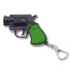 Mini pisztoly revolver kulcstartó kütyü LED fény lézer 6,5 cm