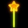Sötétben világító fluoreszkáló csillag pálca neon 22 cm