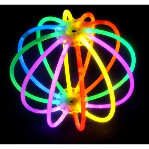 Fluoreszkáló gömb, sötétben világító neon rúd, 12 rúd