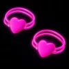 Dupla szíves karkötők, fluoreszkáló pálcikás neonfényű karkötők