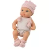 Baba, Rózsaszín Ruha, Kalap, Előke, 18 cm
