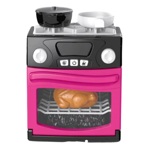 Spielküche mit Backofen, Lebensmitteln, Lichtern, Geräuschen, Rosa