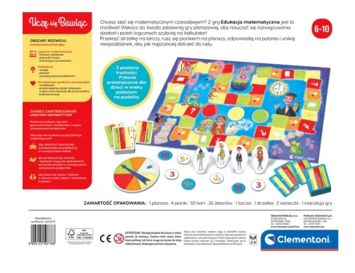 Társasjáték Oktató Matematika Tanulás Játékon keresztül Lengyel Nyelv Clementoni 50778