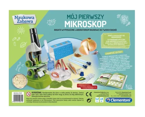 Tudományos játék Az első mikroszkópom lengyel nyelvű Clementoni 50071