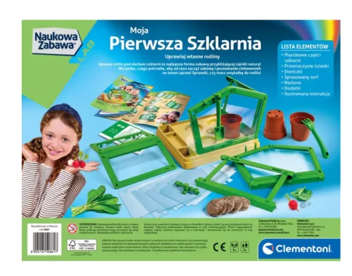 Tudomány és játék Az első üvegház laboratóriumom Botanika és növények Lengyel nyelv Clementoni 50861