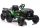 CH9959B Akkumulátoros traktor pótkocsival, sötétzöld, 24V