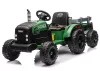 CH9959B Akkumulátoros traktor pótkocsival, sötétzöld, 24V