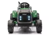 CH9959B Akkumulátoros traktor pótkocsival, sötétzöld, 24V