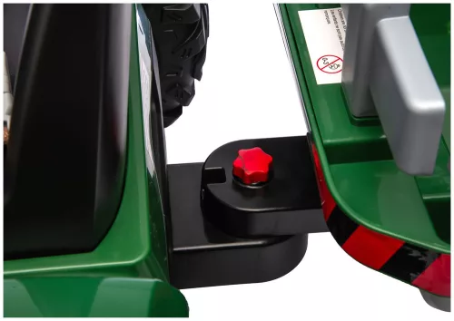 CH9959B Akkumulátoros traktor pótkocsival, sötétzöld, 24V