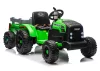 CH9959B Akkumulátoros traktor pótkocsival, világoszöld, 24V