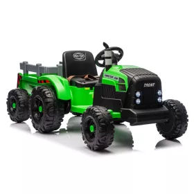   CH9959B Akkumulátoros traktor pótkocsival, világoszöld, 24V