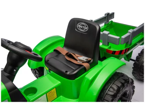 CH9959B Akkumulátoros traktor pótkocsival, világoszöld, 24V