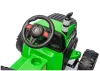 CH9959B Akkumulátoros traktor pótkocsival, világoszöld, 24V