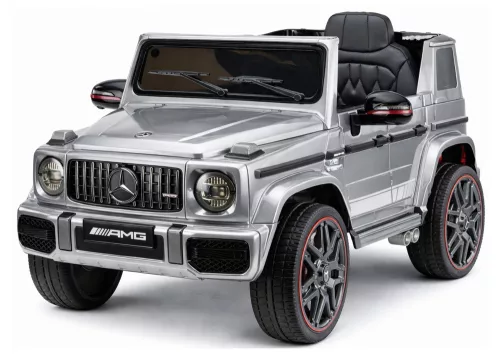 Mercedes AMG G 63 ezüstre festett akkumulátoros autó