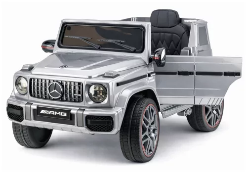 Mercedes AMG G 63 ezüstre festett akkumulátoros autó