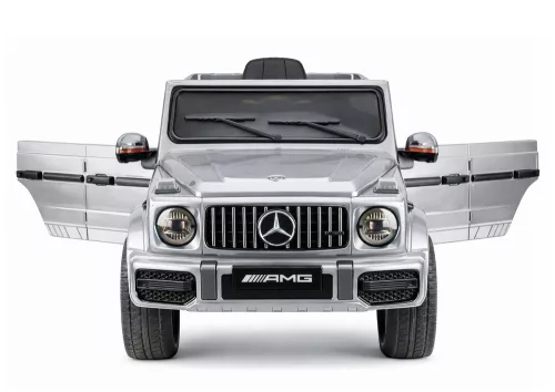 Mercedes AMG G 63 ezüstre festett akkumulátoros autó