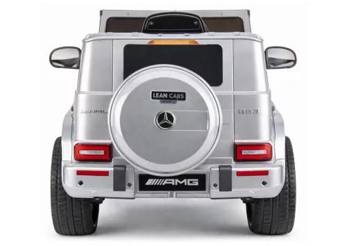 Mercedes AMG G 63 ezüstre festett akkumulátoros autó