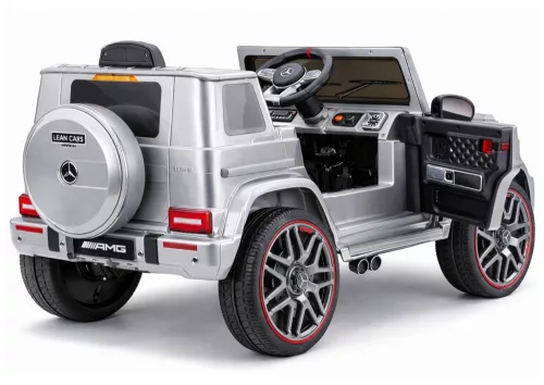 Mercedes AMG G 63 ezüstre festett akkumulátoros autó
