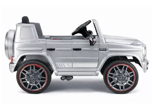 Mercedes AMG G 63 ezüstre festett akkumulátoros autó