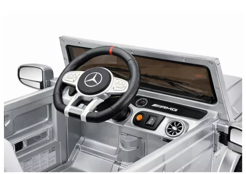 Mercedes AMG G 63 ezüstre festett akkumulátoros autó